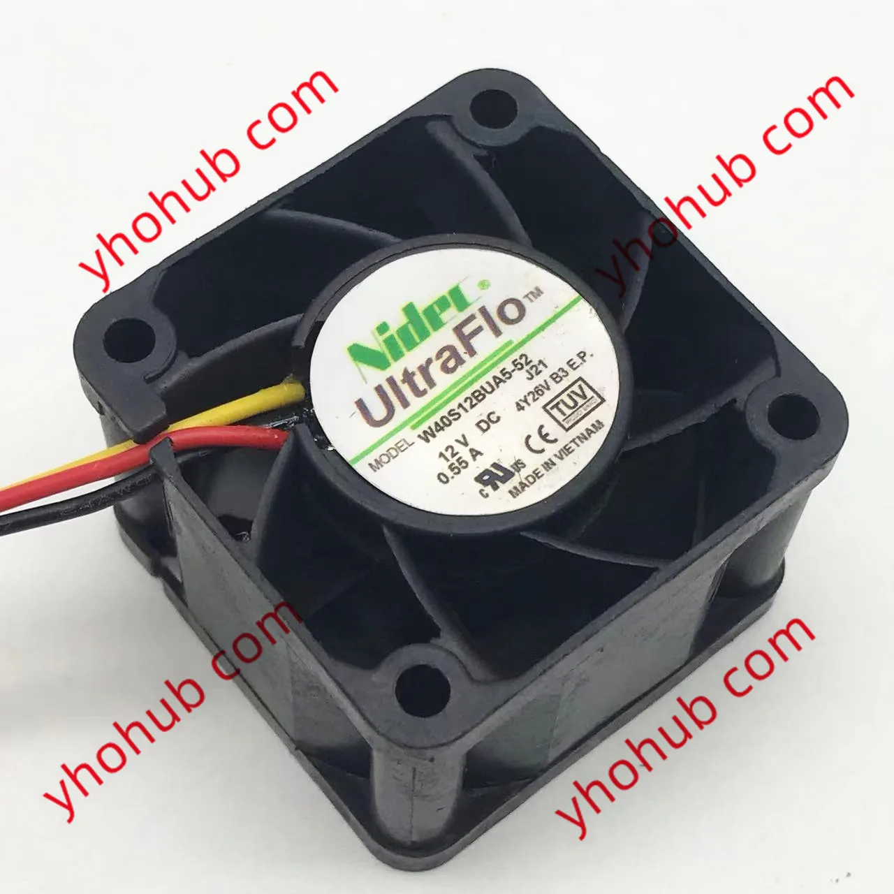 Ventilateur Nidec 40x40x28mm DC 12V - 4 Broches (PWM) - 0.55A - Refroidissement PC/Server