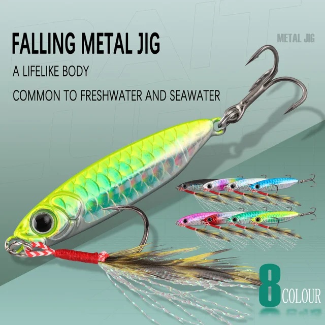 Sea Fishing Metal jig lure kit rotating spinner 7g-20g Fast jigging lures  wobbler Artificial bait for fishing Tuna Trout pesca - AliExpress