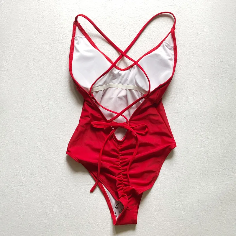 Women's One Piece Swimsuit Sexy Padded JAMAICA Letter Bathing Suit Beachwear