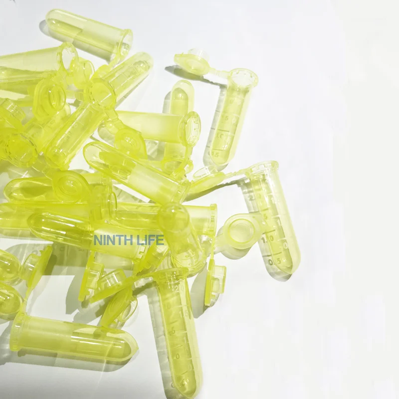 500 Stück, Polypropylen-Mikrozentrifugenröhrchen mit Schnappverschluss, 2 ml Mikro-Reagenzgläser, Mikrotube-Probenfläschchen für das Labor – Detail 10