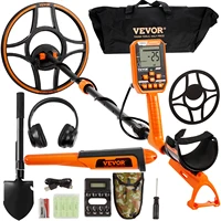 VEVOR Metal Detector 12" Coil Rechargeable Gold Detector 39-50in Adjustable W/7 Modes DSP Chip IP68 for Detecting Gold Treasure 1