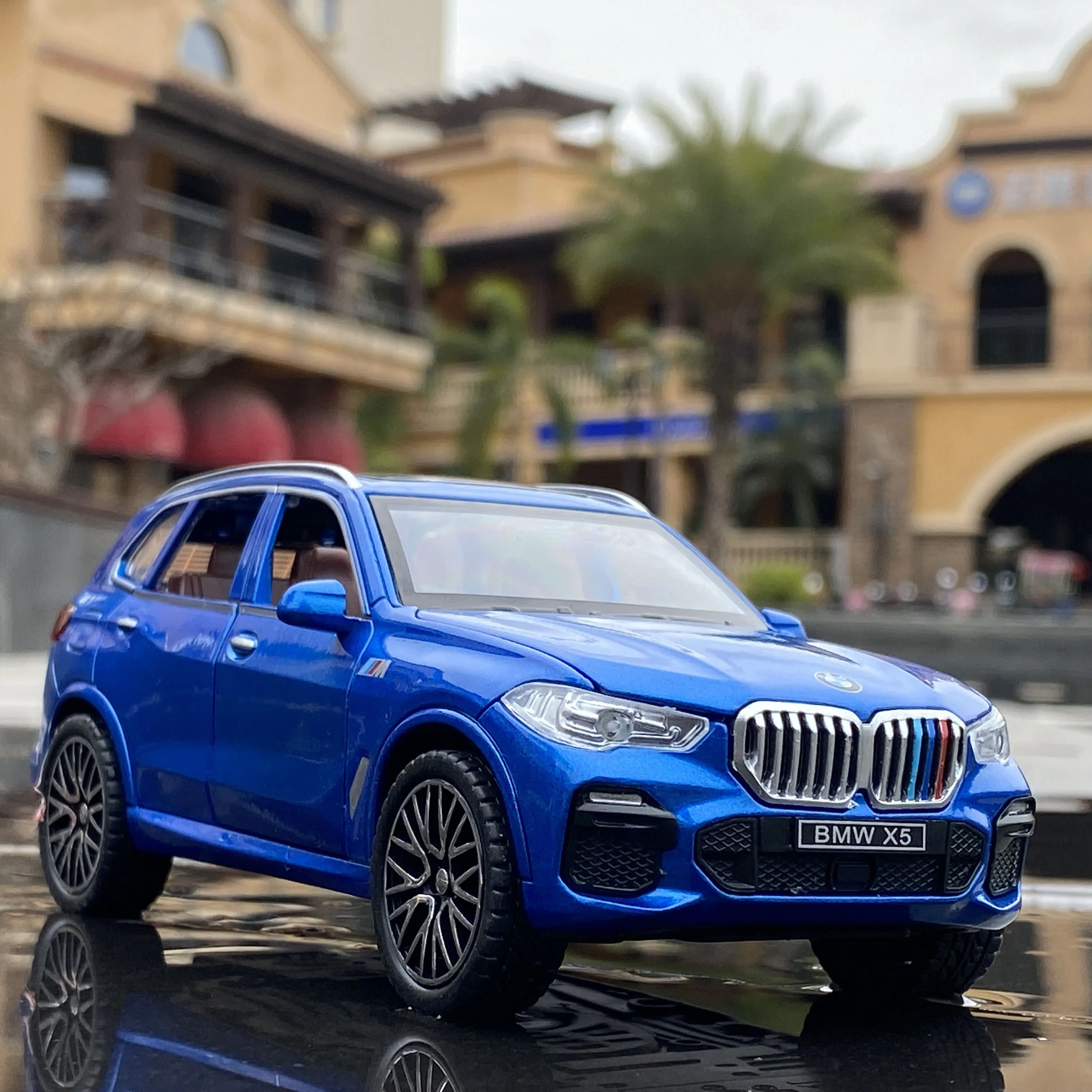 Bmw x5 suv-合金車モデル,1:32,金属製のおもちゃ,シミュレーション,音