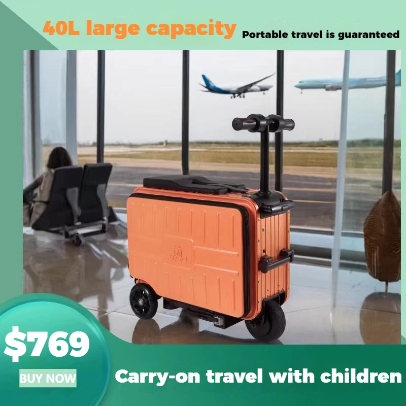 Smart luggage 40L capacity trolley case 20-inch double cycling suitcase Mini electric suitcase For boarding luggage sets