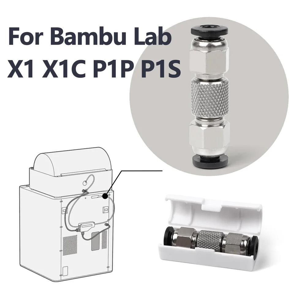 2-in-1 PTFE Adapter For Bambu Lab, Premium Tubing Connectors - View #3