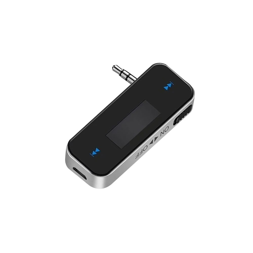 Elistooop 3.5mm jack Radio FM Transmitter Mini Wireless Adapter Handsfree Car Kit MP3 Music for Smartphone