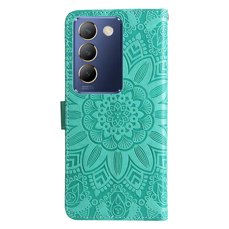 Luxury 3D Sunflower Wallet Flip Phone Case - Shockproof PU Leather Cover