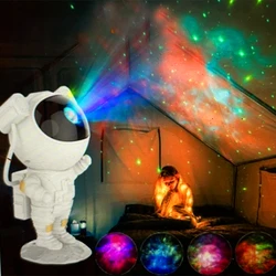 NEW Galaxy Projector Lamp Starry Sky Night Light for Home Bedroom Room Decor Astronaut Decorative Luminaires Children's Gift