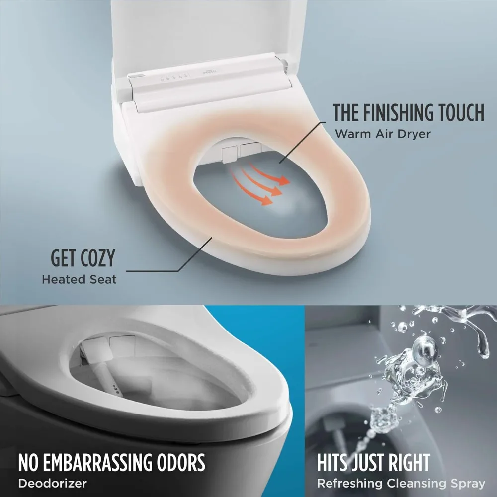 SW3084#01 WASHLET C5 Electronic Bidet Toilet Seat with PREMIST and EWATER+ Wand Cleaning Elongated, electronic bidet toilet seat