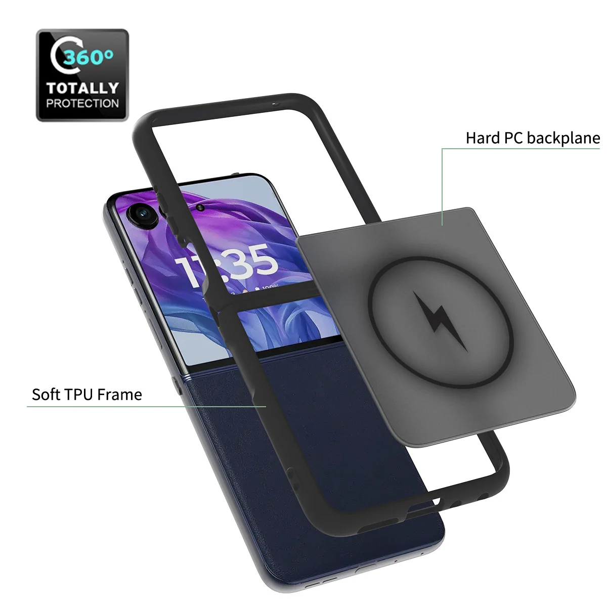 Frosted MagSafe-Compatible Shockproof Phone Case with Magnetic Bumper and Wireless Charging Support
