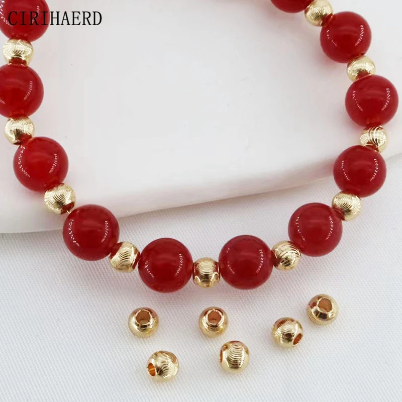 

Necklace Bracelet Thread Beaded Round Spacer Bulk Beads For DIY Jewelry Making Beads Fashion Jewellery Accessory Wholesale Lots