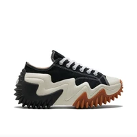 Converse Run Star Motion Men's and Women's Skateboarding Shoes, Height Increasing, Durable Sneakers, Black/White/Brown