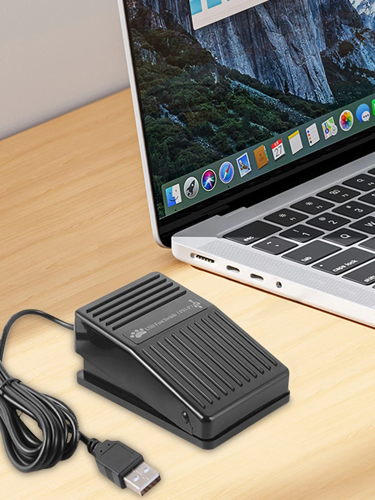 USB Pre-Program Keyboard Mouse Adapter Game Control Action HID PC USB Foot Switch Keyboard Pedal for Mouse PC Laptop