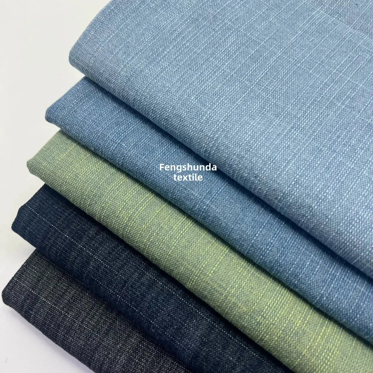 Washed Denim Fabric Bamboo Node Clothing Shoes Bags Hats Outerwear Innerwear Home Textiles from Mainland China Origin