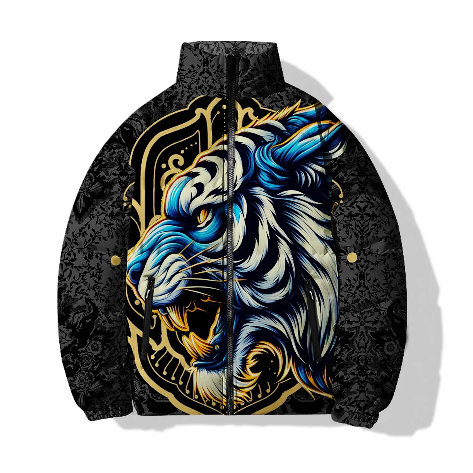 thumbnail image 1 of Parka cómoda y elegante para hombre, ropa informal y versátil para hombre, chaquetas modernas con estampado de tigre para hombre que se abrigan del frío, 1 of 4