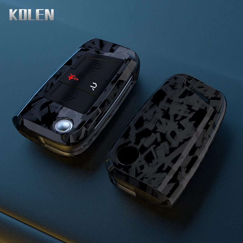 ABS Carbon Fiber Car Key Case Cover