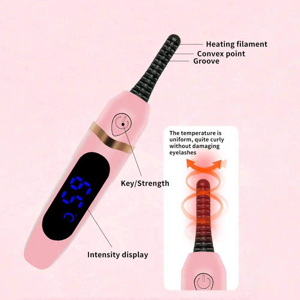 Electric 3 Gear Heated Eyelash Curling Long Lasting Eye Lashes Curler USB