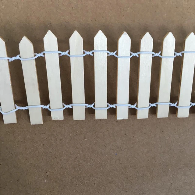 90 Cm/Tekercs 5 Cm Fa Kerítés Gát Diy Mini Táj Tündérkert Figurák Miniatűr Tartozékok Kézzel Készített Kézművesek