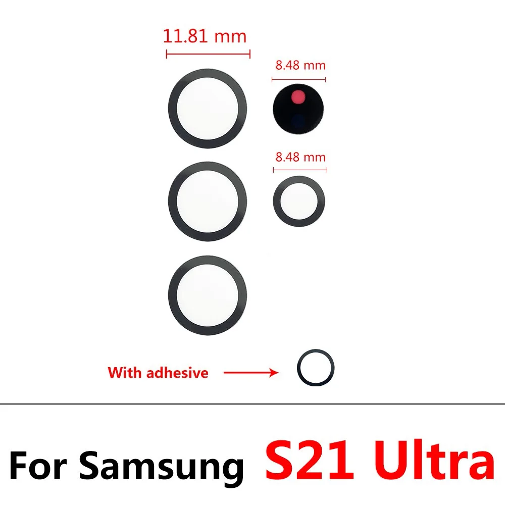 Premium Rear Camera Glass Lens with Adhesive for Samsung Galaxy Series