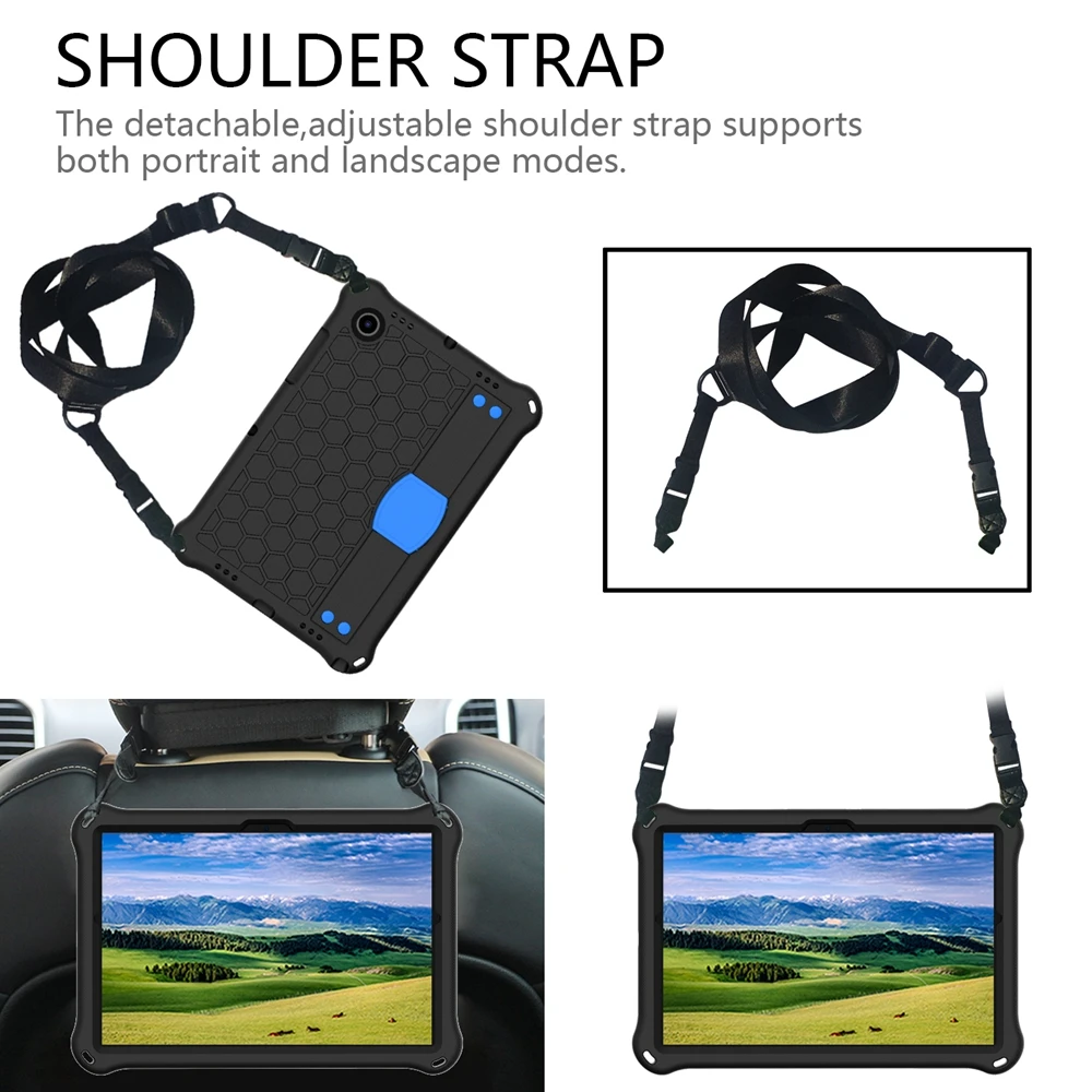 para Samsung Galaxy Tab a8 2022 Case à Prova de Choque Tablet Capa para Galaxy a8 10.5 Sm-x200 X205 com Alça de Ombro Ficar Case Crianças - Imagem 4