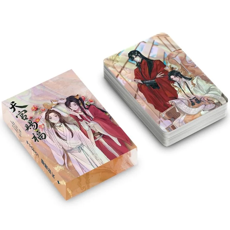 tian guan ci fu figure Laser card 50 sheets 1 box anime bookmark school supplies  anime bookmark free shipping
