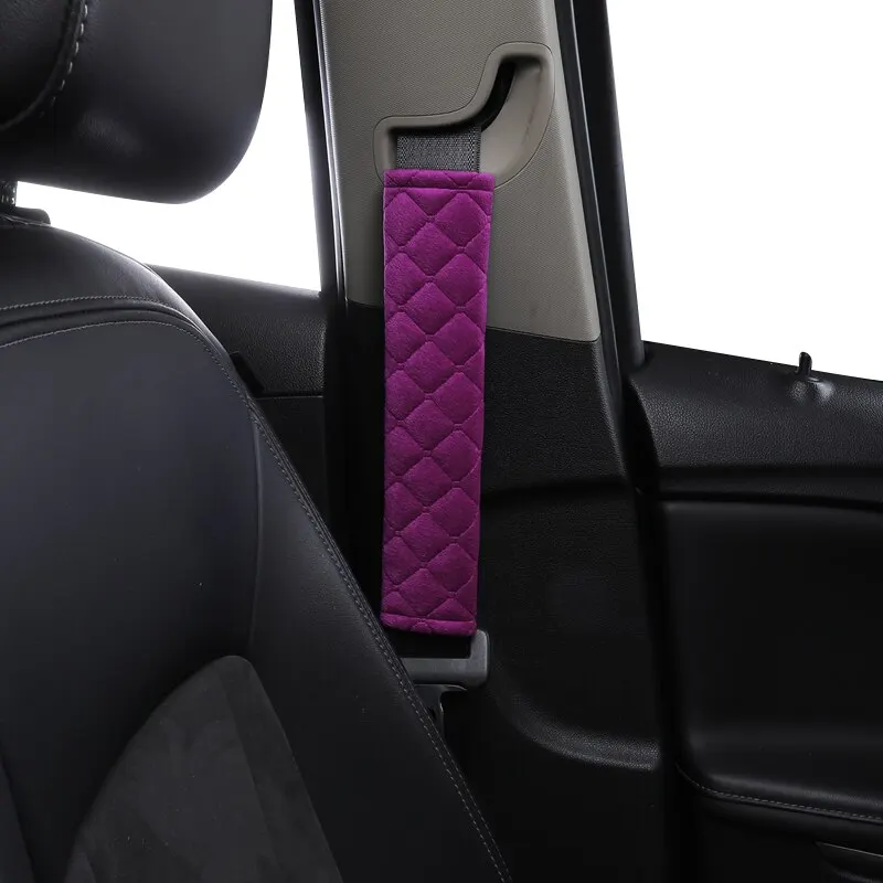 Comfortable and Adjustable Seat Belt Covers in Soft Velvet Fabric for Car Truck SUV Backpacks Seat Belt Covers