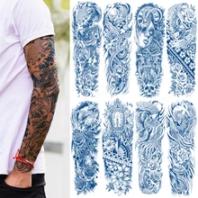 

fake tattoo juice ink long lasting waterproof temporary tattoo sticker large size sexy body art men women arm sleeve tatoo big