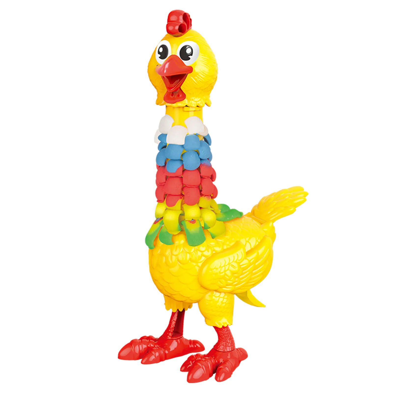Dough Feather Chicken Toy Set For Kids Bald Hens Press To Grow Feather &Amp; Lay Eggs Dough Non-Toxic Nsv