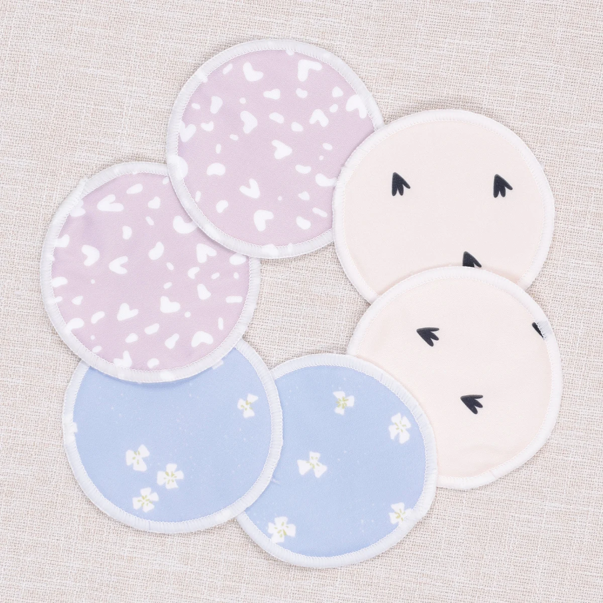 6 Pcs/Set Waterproof 10cm Bamboo Breastfeeding Pad Reusable Nursing Pads With Laundry Bag 2