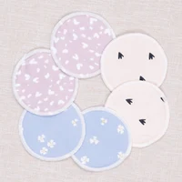 6 Pcs/Set Waterproof 10cm Bamboo Breastfeeding Pad Reusable Nursing Pads With Laundry Bag 2