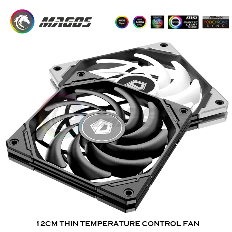 Pwm Cooling Fan 15 mm Thin Cpu Cooler Radiator para Sistema de Refrigeração de Água pc Gamer Faça Você Mesmo Gabinete Mod Computador Fino Ventilador 120 mm - Imagem 5