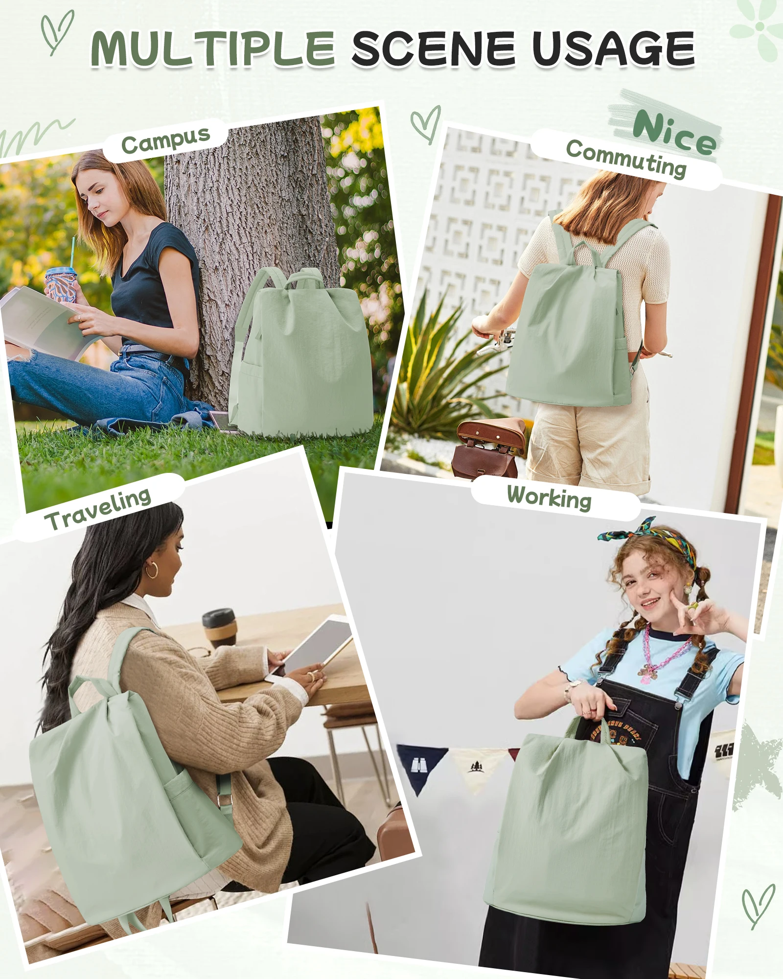 Women's Lightweight Anti-Theft Travel Backpack - Stylish and Modern Design