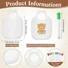 10-60 Sets Baby Shower Game Decorating Gift Baby Bibs Feeding Drooling White Bib Infant Saliva Towel Fabric Marker Stencils 6