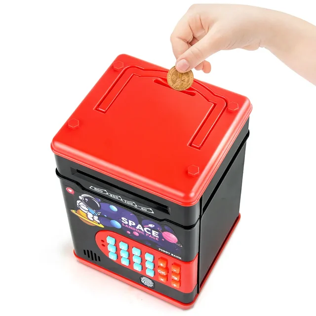 Simulated Home Smart Sensing Electronic Fingerprint Password Box Money Storage Can Smart Money Storage Can Toy 4