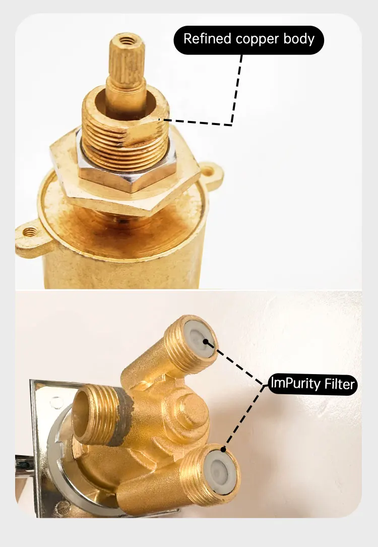 Description Picture 5 of itemSquare Thermostatic Bathtub Faucet Solid Brass Tub Faucet Mixer Waterfall Shower 2 Way Diverter Split 3 Piece Triple Handle