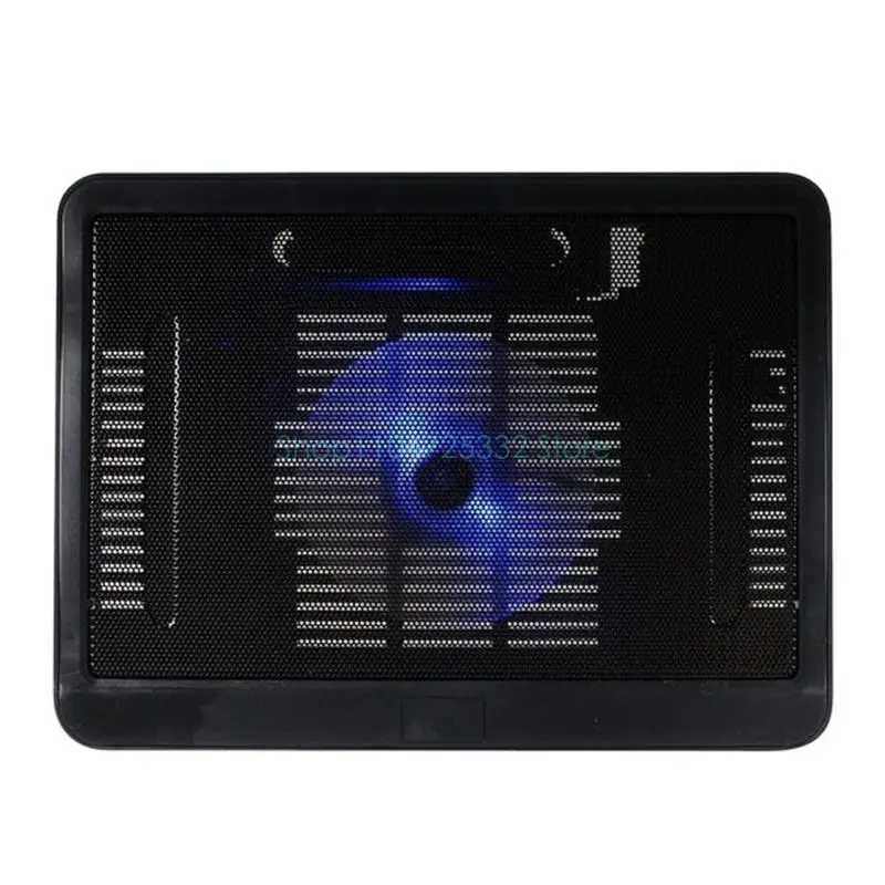 12-14 Inch Laptop Cooling Pad For Gamers, USB Quiet Fans, Portable Gaming Notebook Cooler Stand, Chill Mat With 1 Blue LED_voghion.com