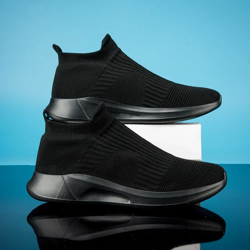 Slip-On Mens Shoes New Light Walking Casual Shoes for Men Breathable Unisex Men Women Loafers Black Size 35-45 3