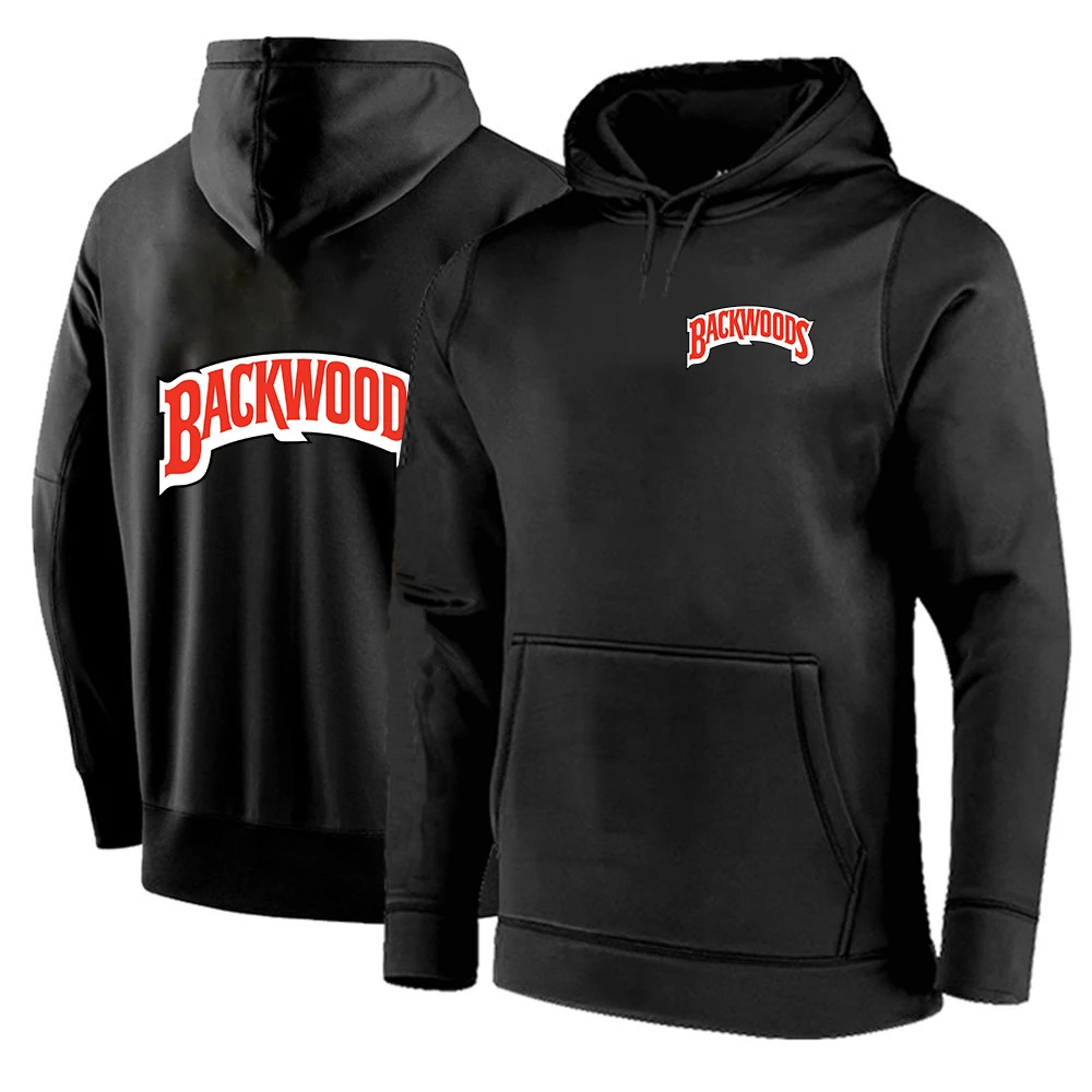 

2024 Backwoods solid color hooded sweatshirt casual long sleeve hooded sweatshirt fleece pullover top