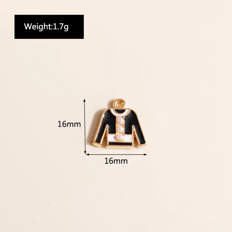 Leslie 10 Stück weiße Kristallperlen-Handtaschen-Schleifenanhänger für Damen, Taschen, Ohrringe, Halsketten, Schmuckherstellung, handgemachter Anhänger, DIY – Detail 11
