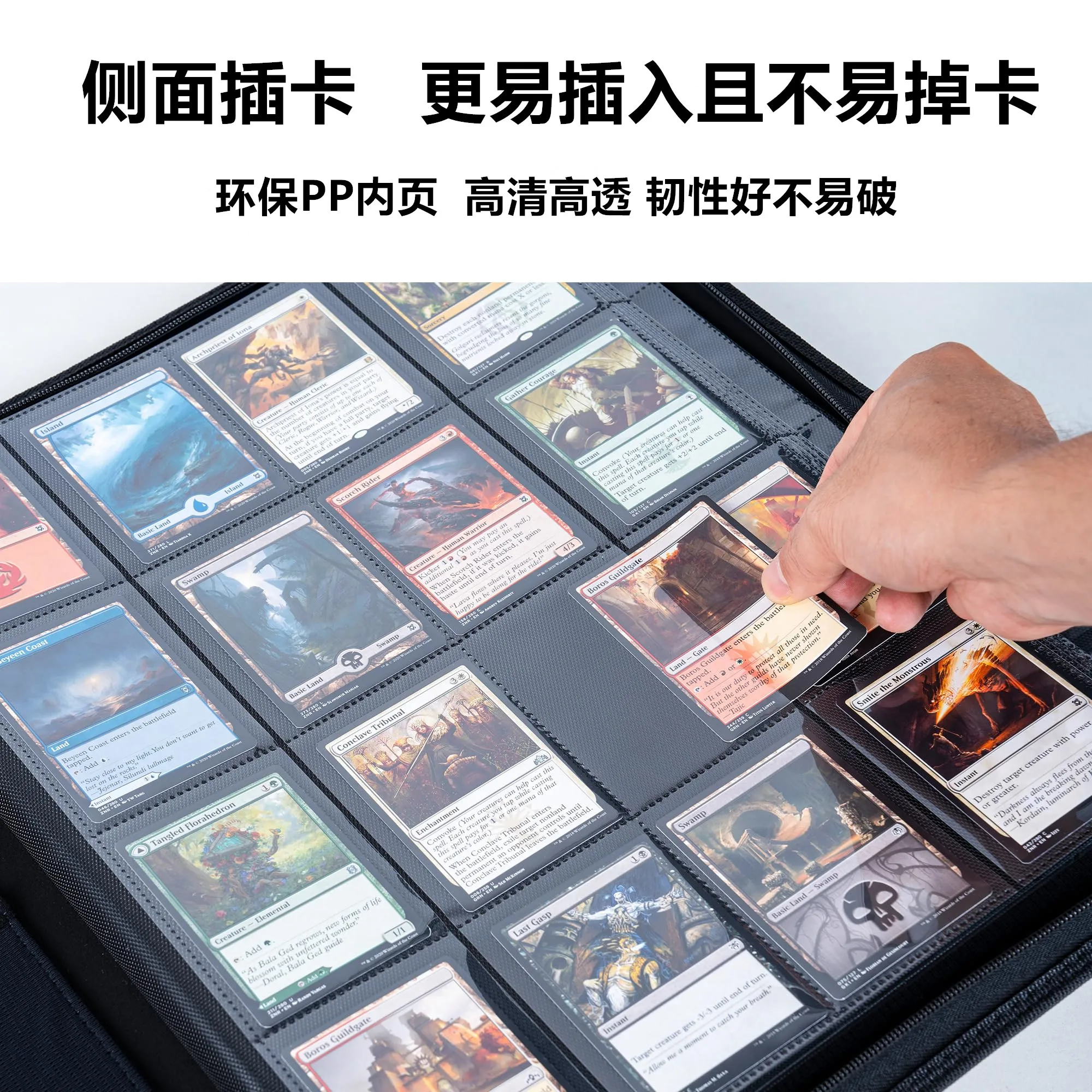 ringless card binder Arkeiliy Premium Trading SMYV 12-Pocket Trading Card Binder