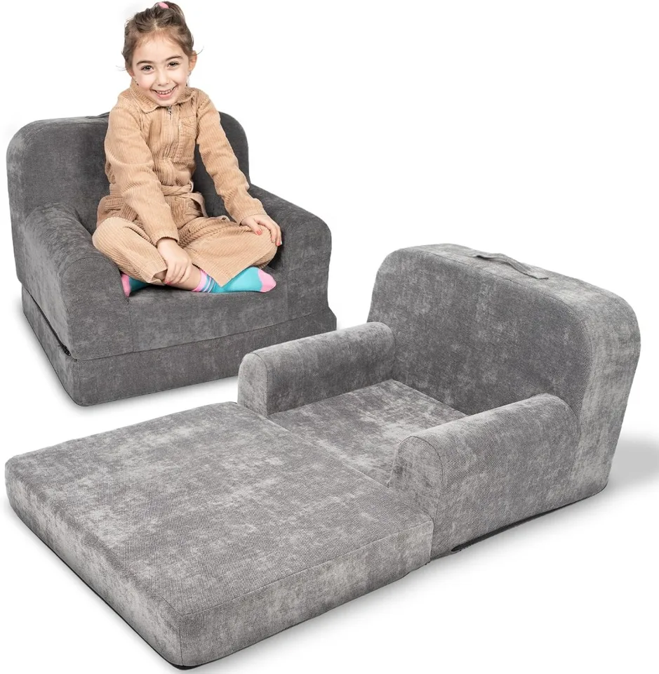 Kids Convertible Sofa Chair and Sleeper for Playtime