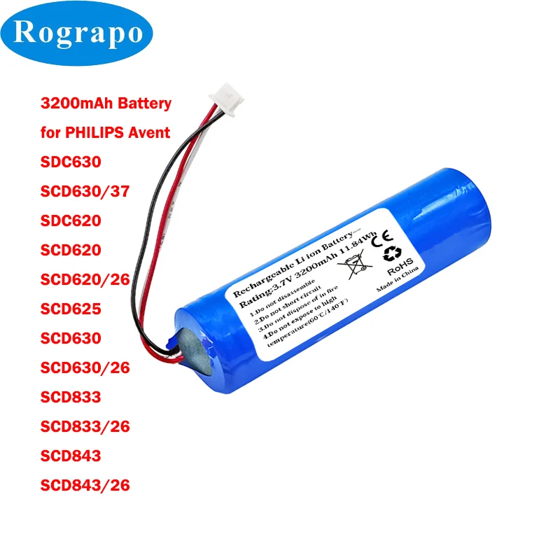 New 3400mAh Battery NTA3460-4 NTA3459-4 for PHILIPS Avent SCD630