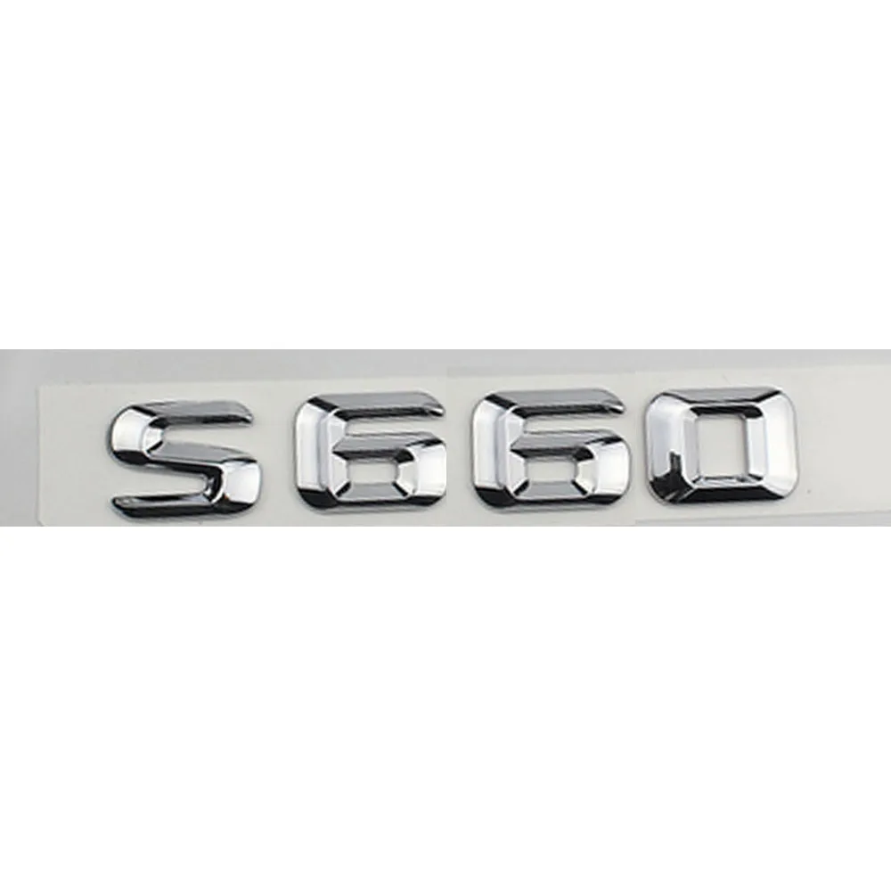 Per Mercedes Benz S660 Lettering Emblem Sticker Logo Flat Badge Silver Car New