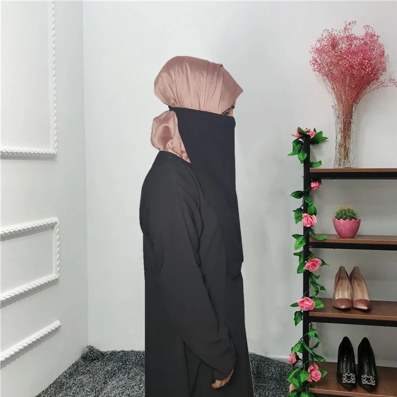 Kobiety muzułmańskie chustka szalik arabski islamski Niqab Burqa chusta hidżab welon nakrycia głowy czarna osłona na twarz styl Abaya Wrap nakrycie głowy