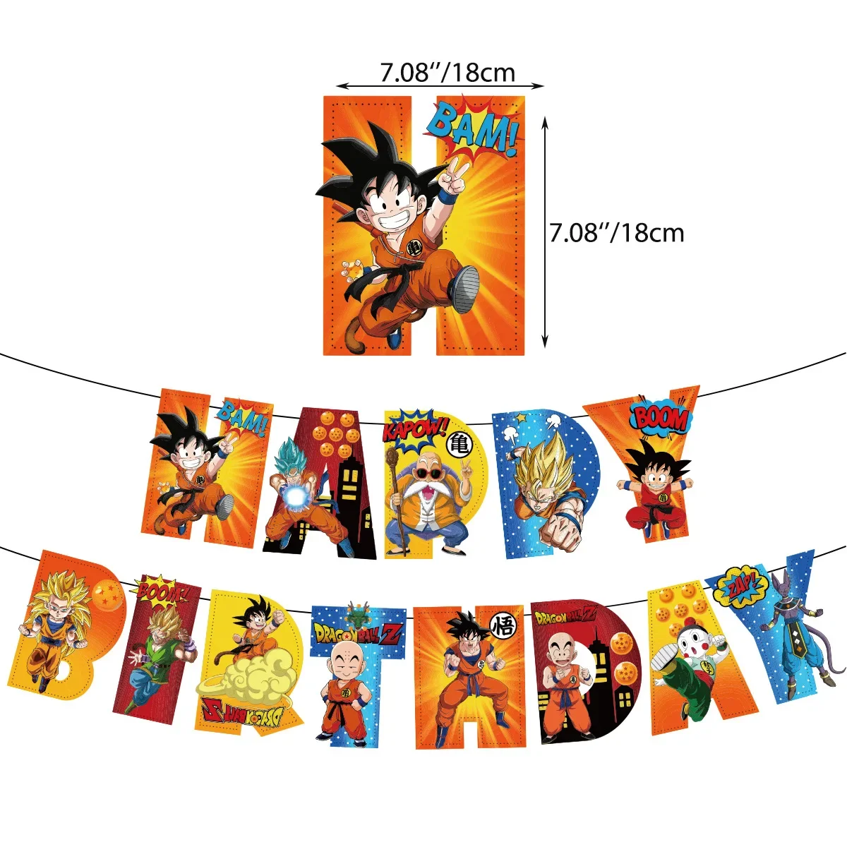 Dragon Ball Z Birthday Party Decoration Anime Tableware Invitation Cards Banner Backdrop Poster Cake Topper Number Balloon Set - AliExpress for Dragon Ball Z Free Birthday Printables
