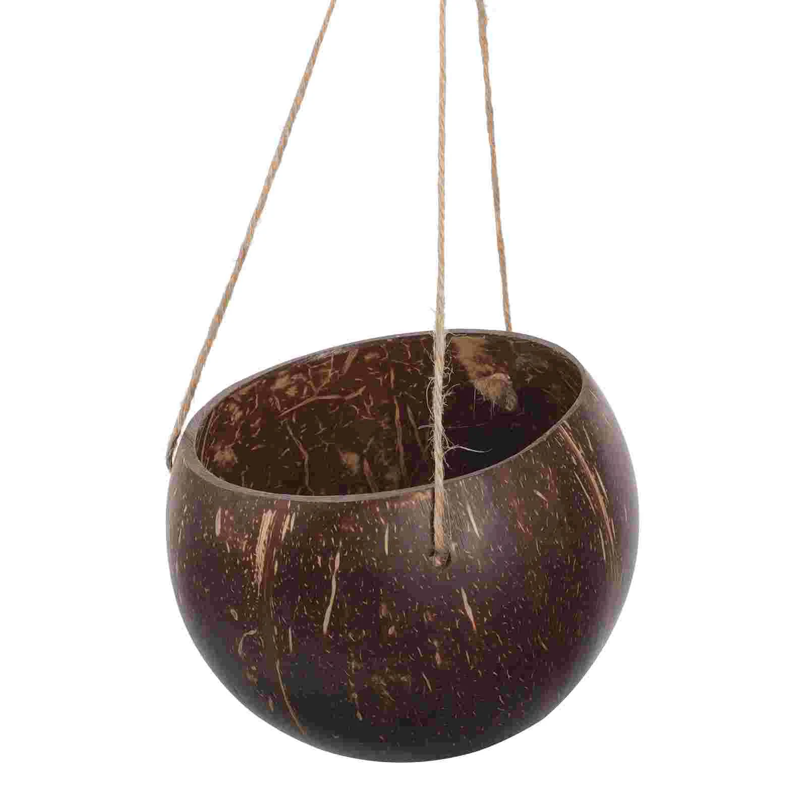 Hanging Planter Chain Coconut Shell Flowerpot Pots Indoor Plants Wall Planter Basket Balcony Holder Large Flower Pot Plant Pot