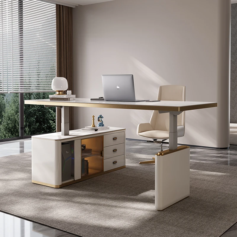 Executive Desktops Office Desk Writing Reception Monitor Long Modern Work Wooden Office Desk Mainstays  Bureau Room Furniture wood mainstays office desk table modern monitor stand up luxury long office desk workstation escritorios desk decorations