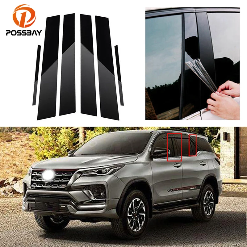 Car Door Window Trim Pillar Posts For Toyota Fortuner 2016 2017 2018 ...