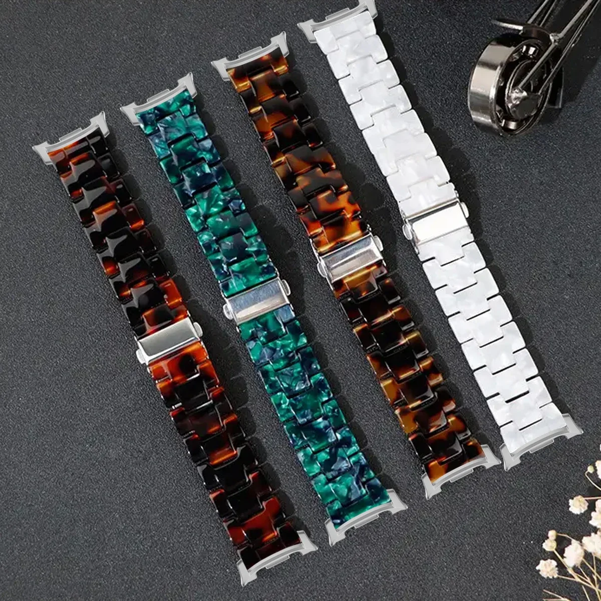 Luxury Transparent Resin Strap - Premium Link Bracelet