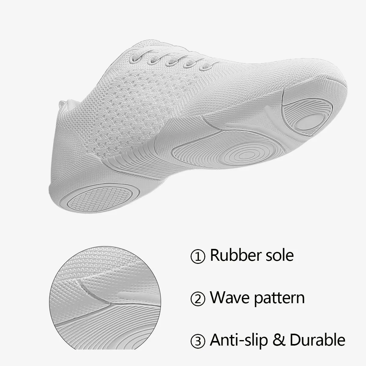 Description Picture 6 of itemGirls Cheer Shoes for Women Black Cheerleading Dance Sneakers Youth Shool Walking Shoes Athletic Training Tennis