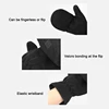 Windproof Convertible Flip Top Gloves Winter Warm Mittens Half Finger Gloves with Flap Cover For Man Women Kids Children 3